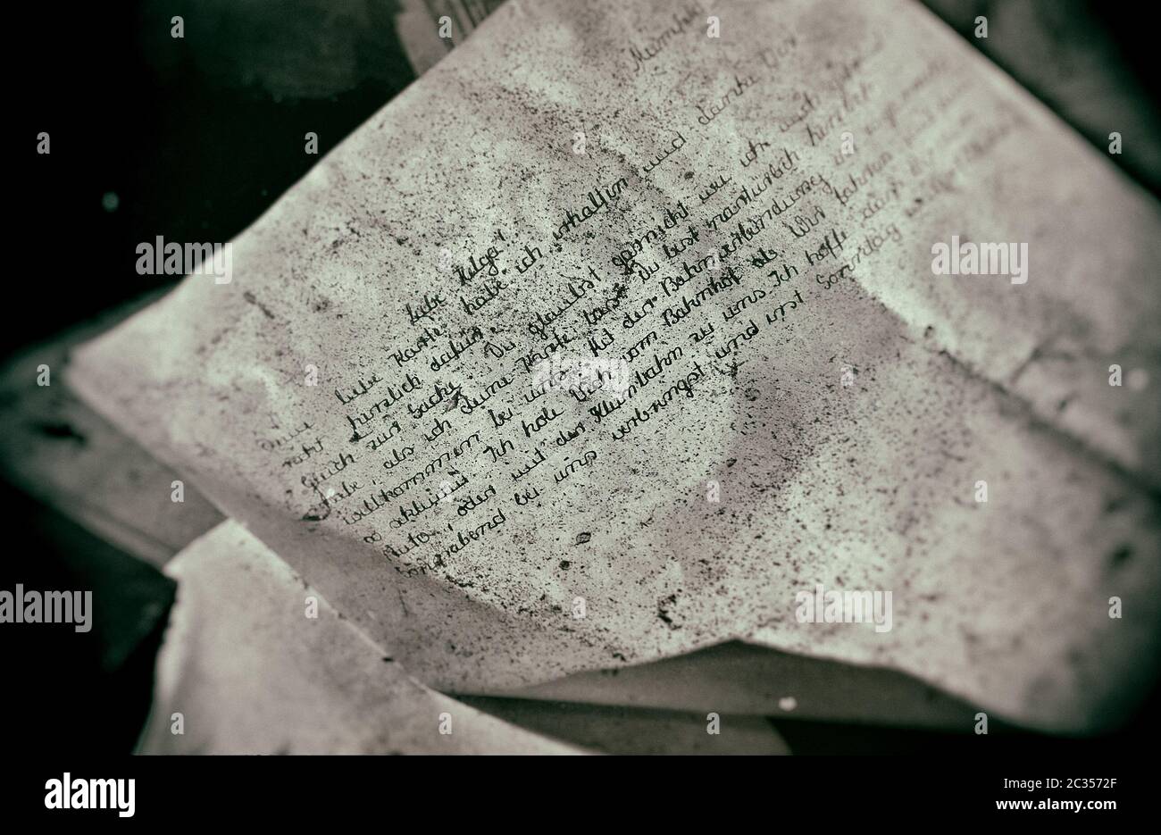 Lettre ancienne Banque D'Images