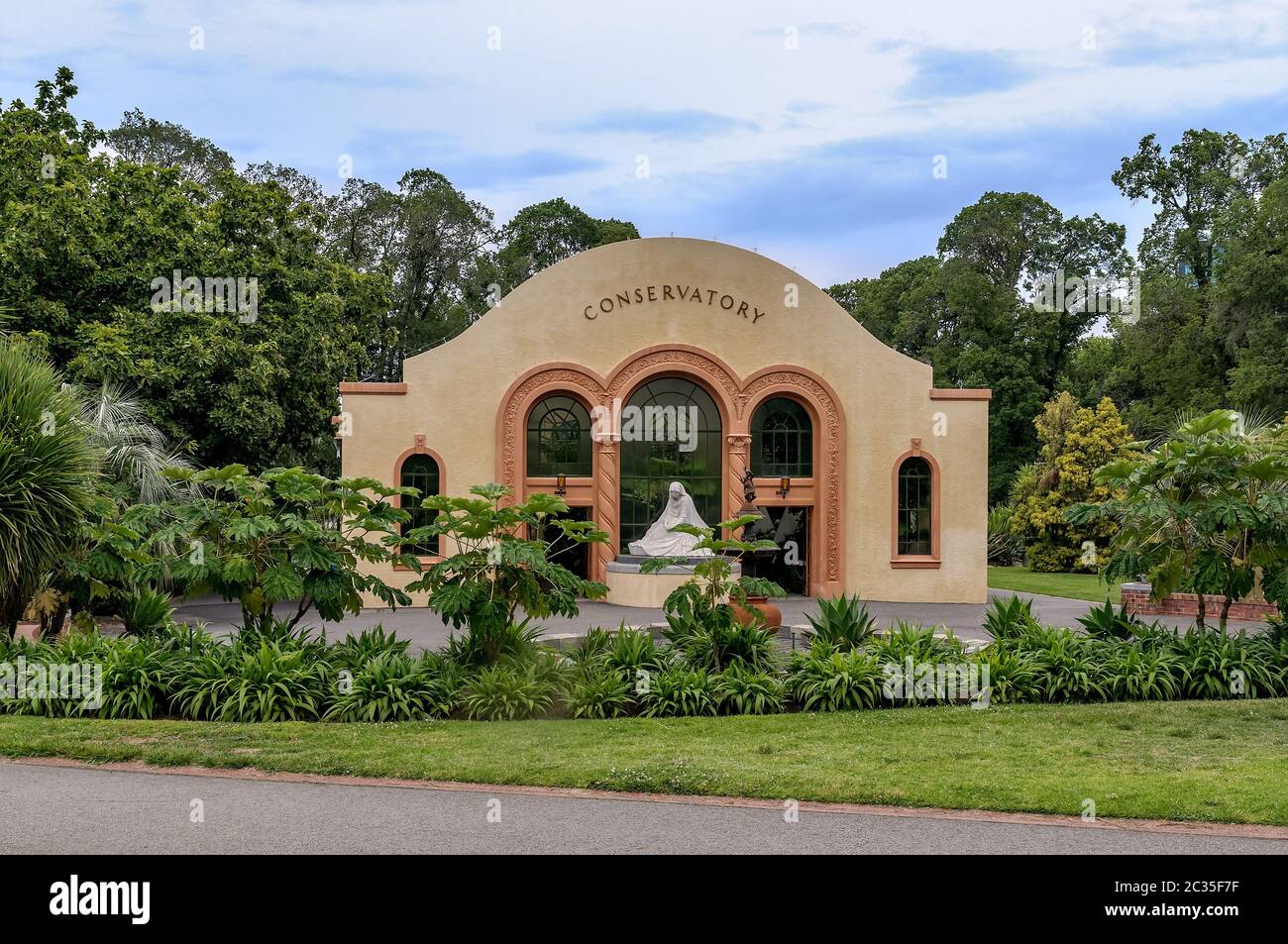 Bâtiment Conservatory à Melbourne Fitzroy Gardens Banque D'Images