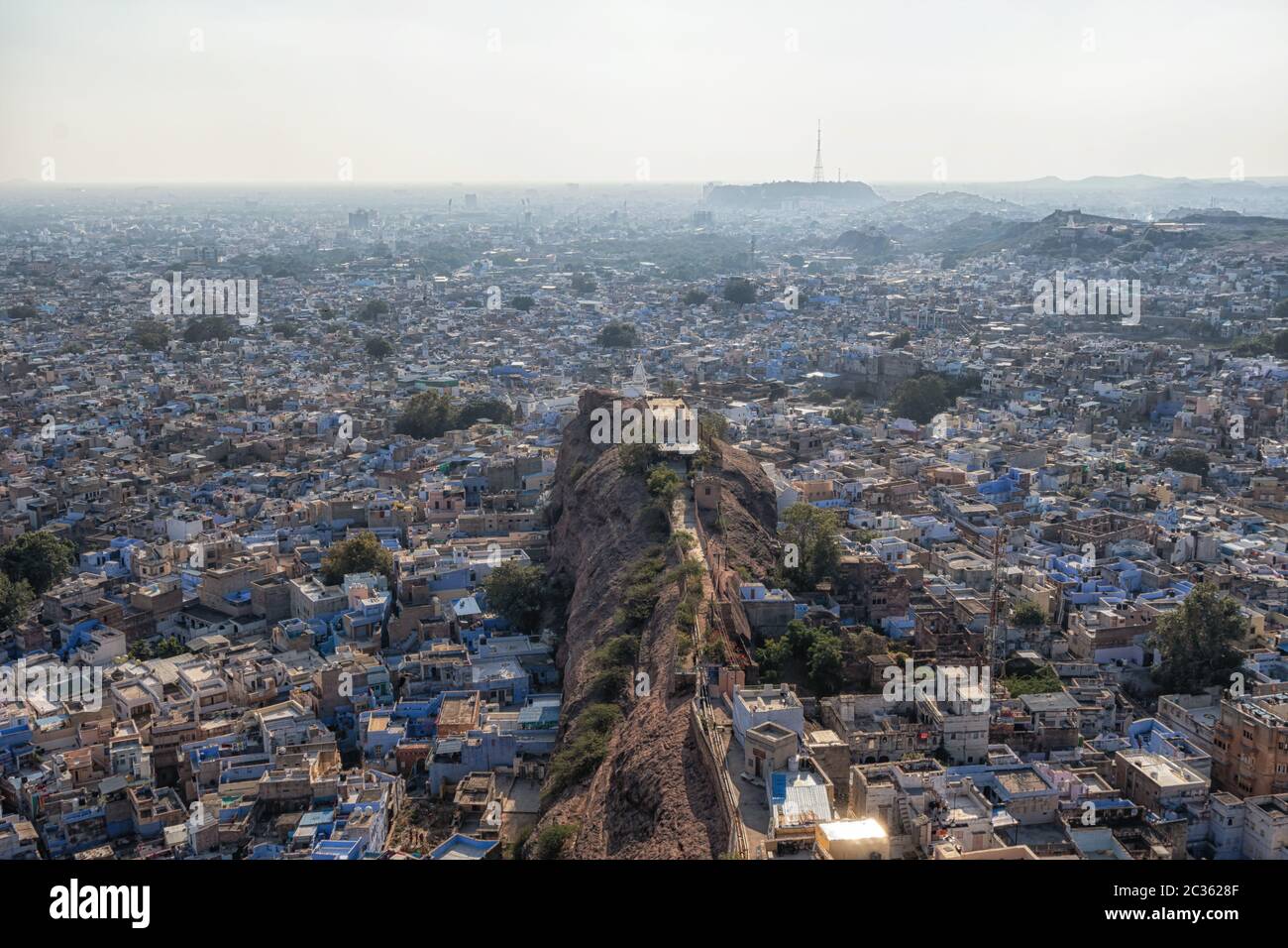 Ville de Jodhpur et colline de pachetia Banque D'Images