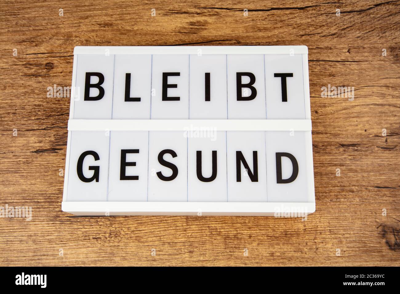 Concept: Bleibt Gesund en langue allemande signifie rester heathy Banque D'Images