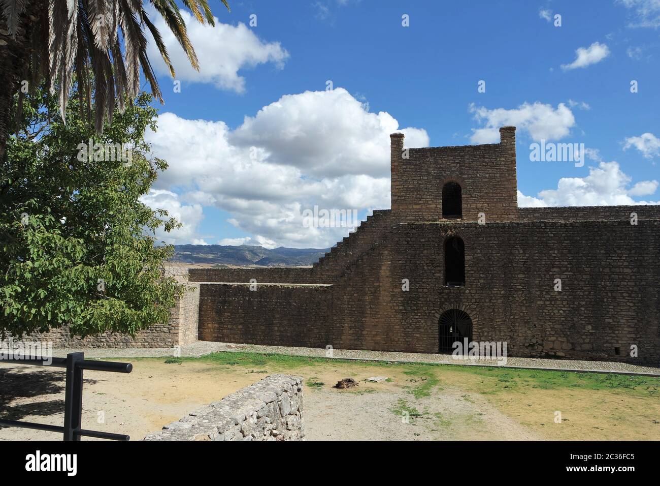 Mur de la forteresse à Ronda, Andalousie Banque D'Images