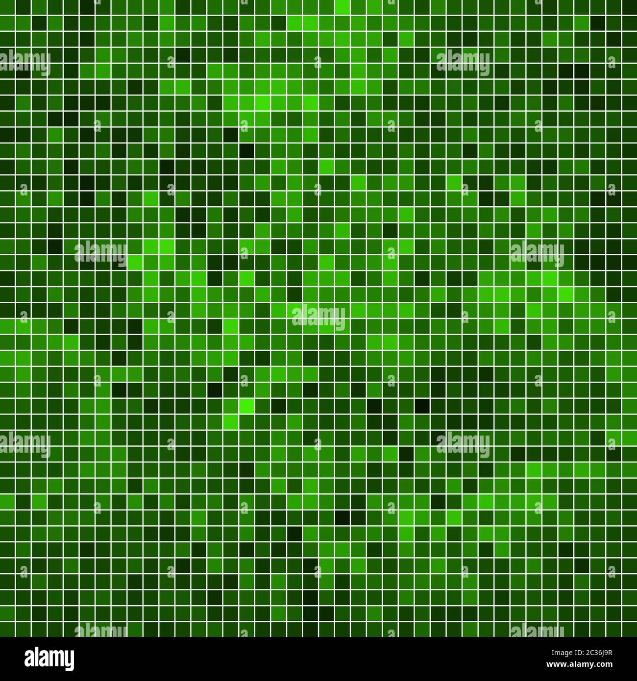 arrière-plan abstrait de mosaïque de pixels carrés - vert Banque D'Images