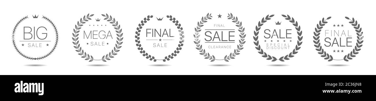 Couronne de laurier icons Illustration de Vecteur