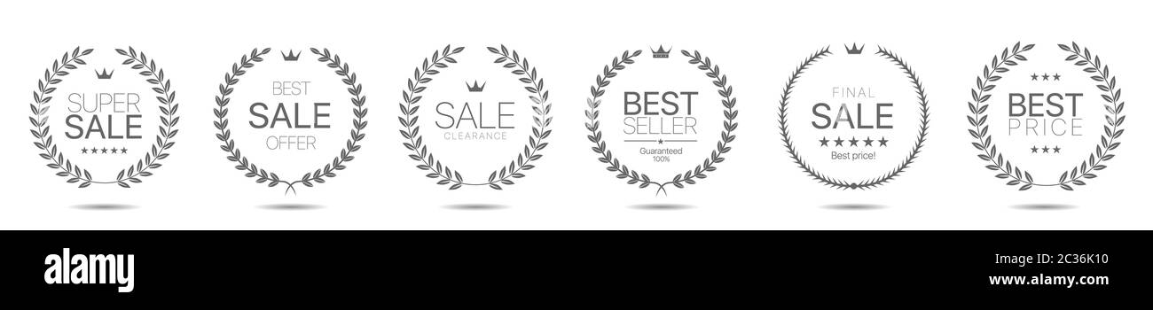 Couronne de laurier icons Illustration de Vecteur