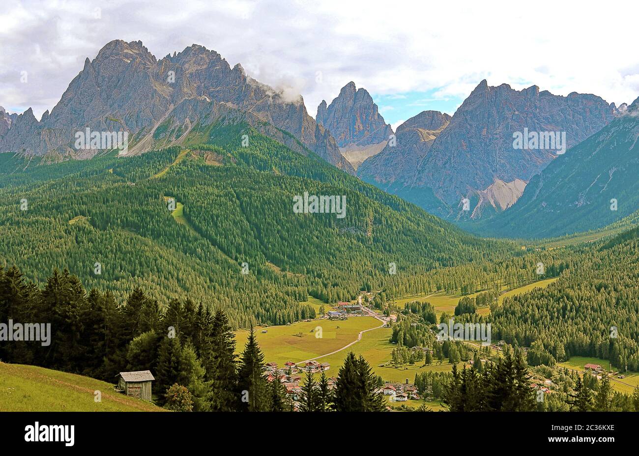 Le Sextal dans le Tyrol du Sud Banque D'Images