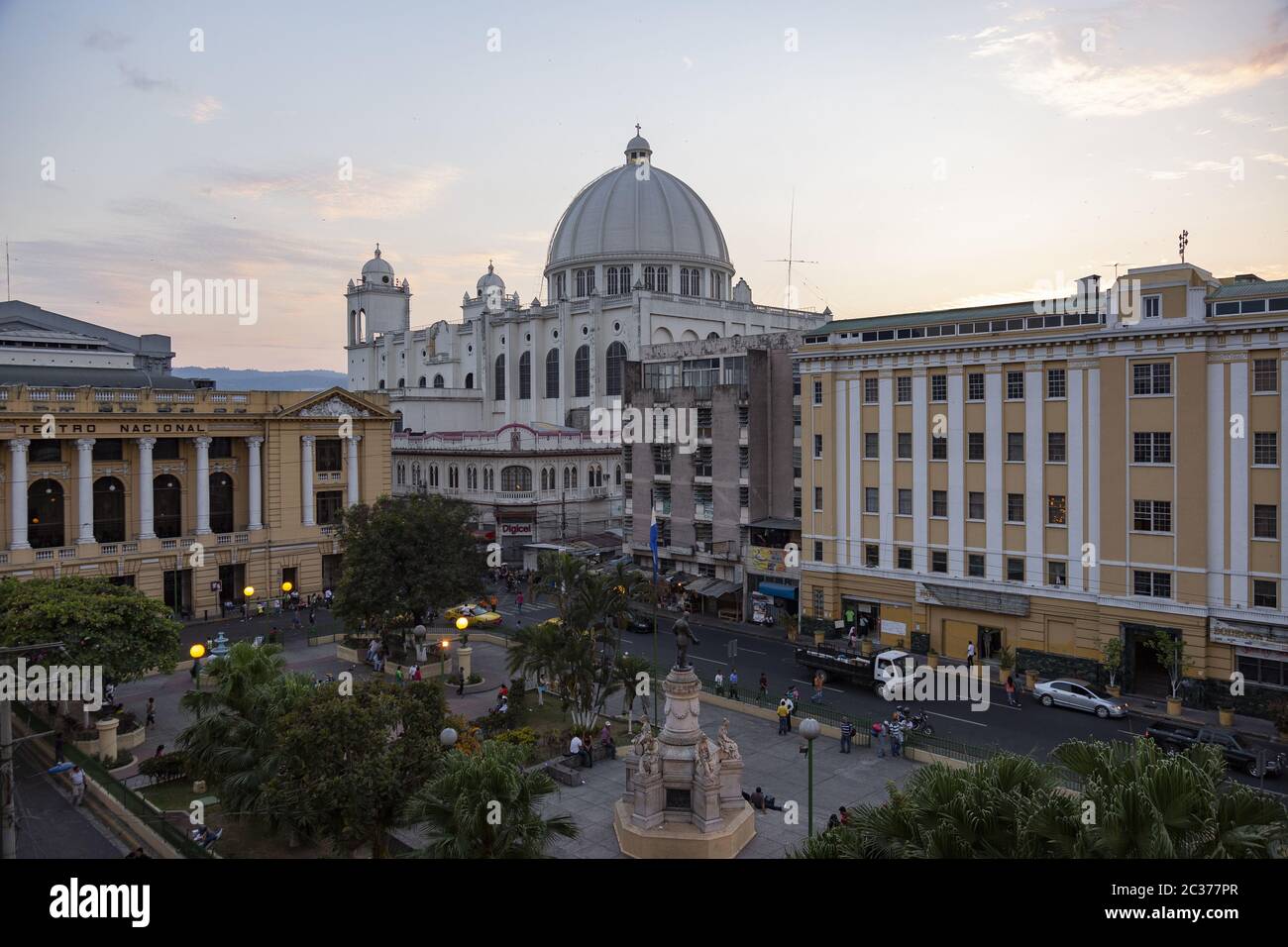 El Centro historico de San Salvador Banque D'Images