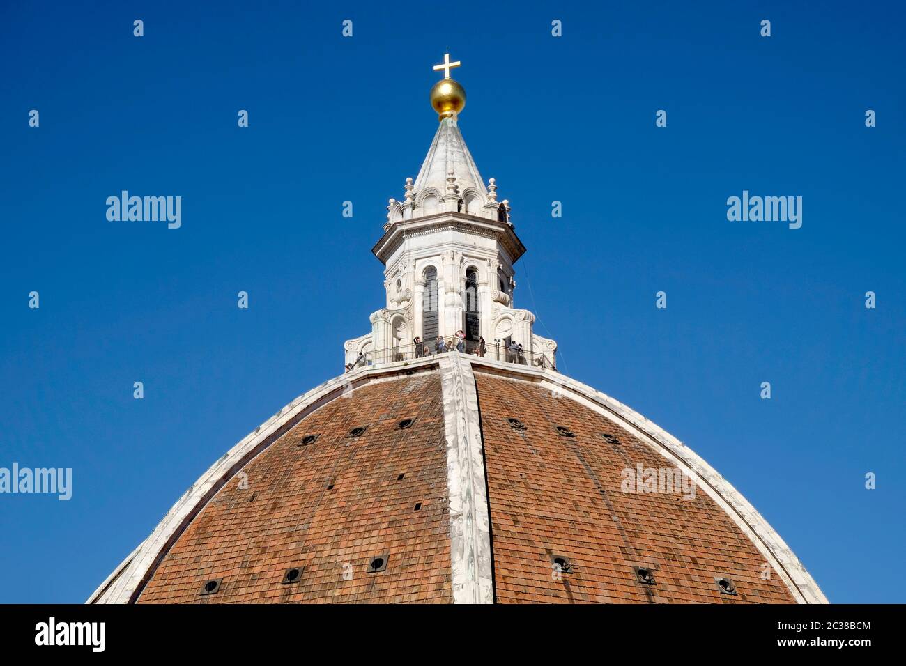 Duomo di Firenze, ou cathédrale de Santa Maria del Fiore, vue depuis le Campanile de Giotto. Banque D'Images