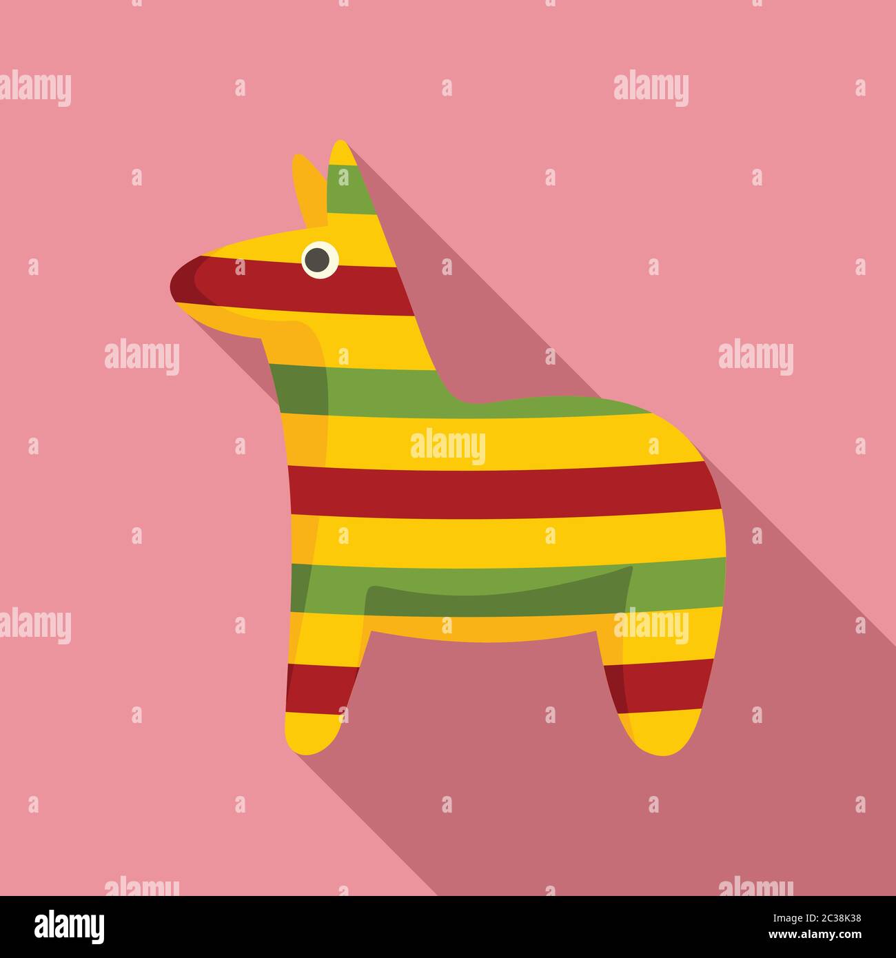 Icône de cheval coloré mexicain. Illustration plate de l'icône mexicaine de vecteur de cheval coloré pour la conception de Web Illustration de Vecteur