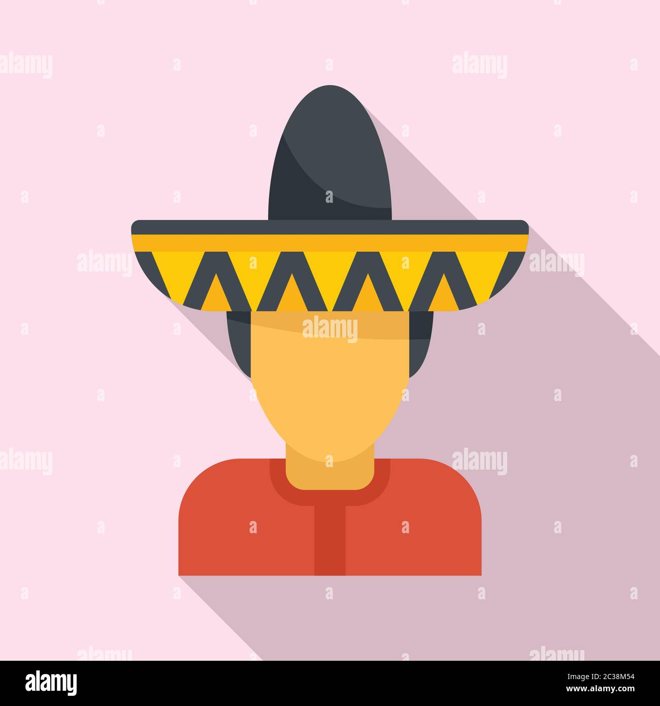 Icône d'avatar homme mexicain. Illustration plate de l'icône de vecteur d'avatar homme mexicain pour la conception de sites Web Illustration de Vecteur