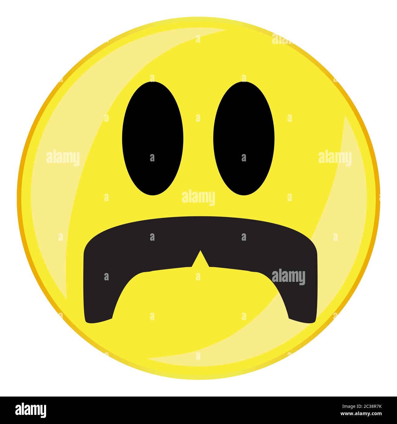 Smiley vector moustache Banque d