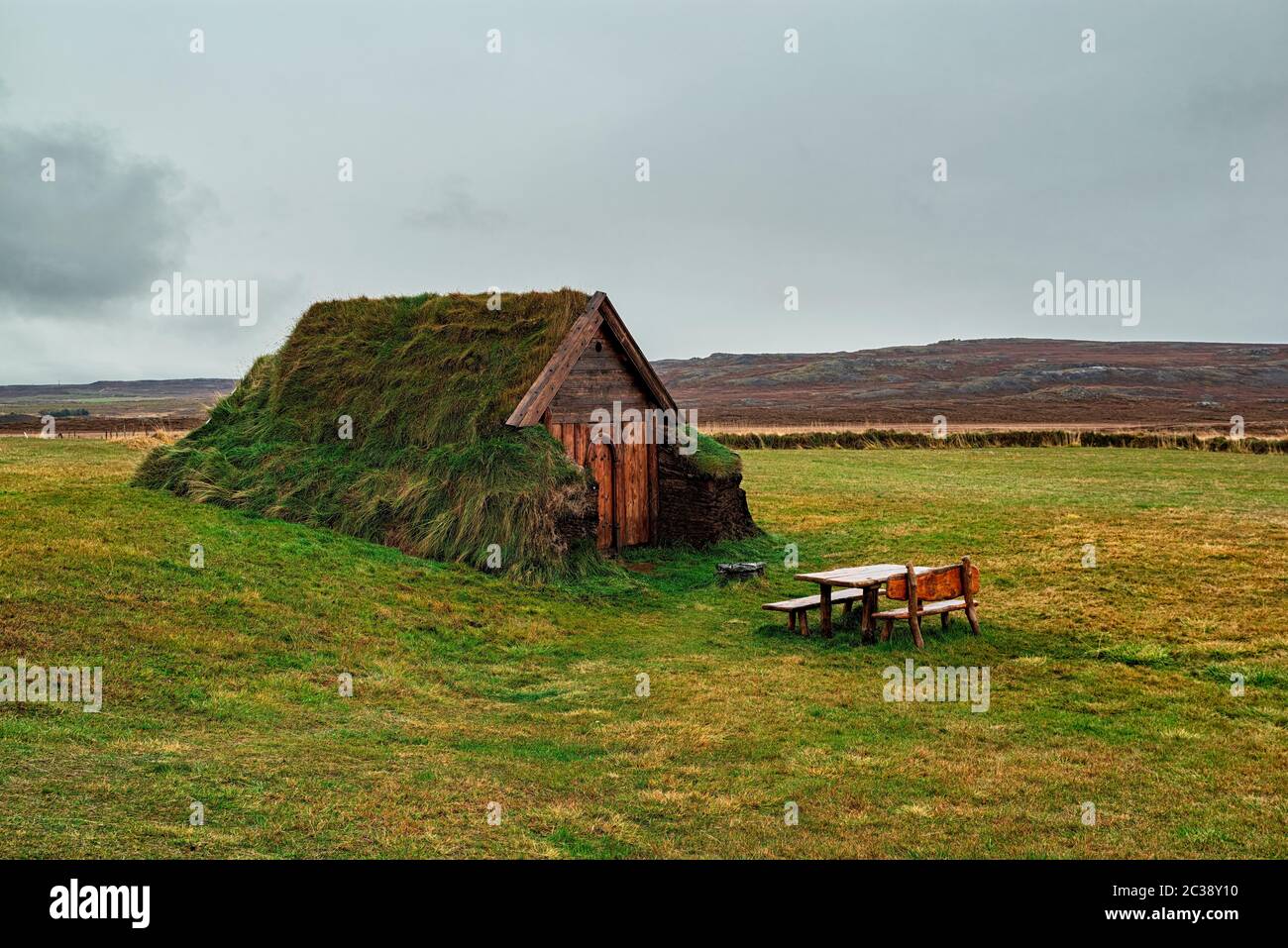 Geirsstadakirkja à Borgarfjordur Eystri, Islande Banque D'Images