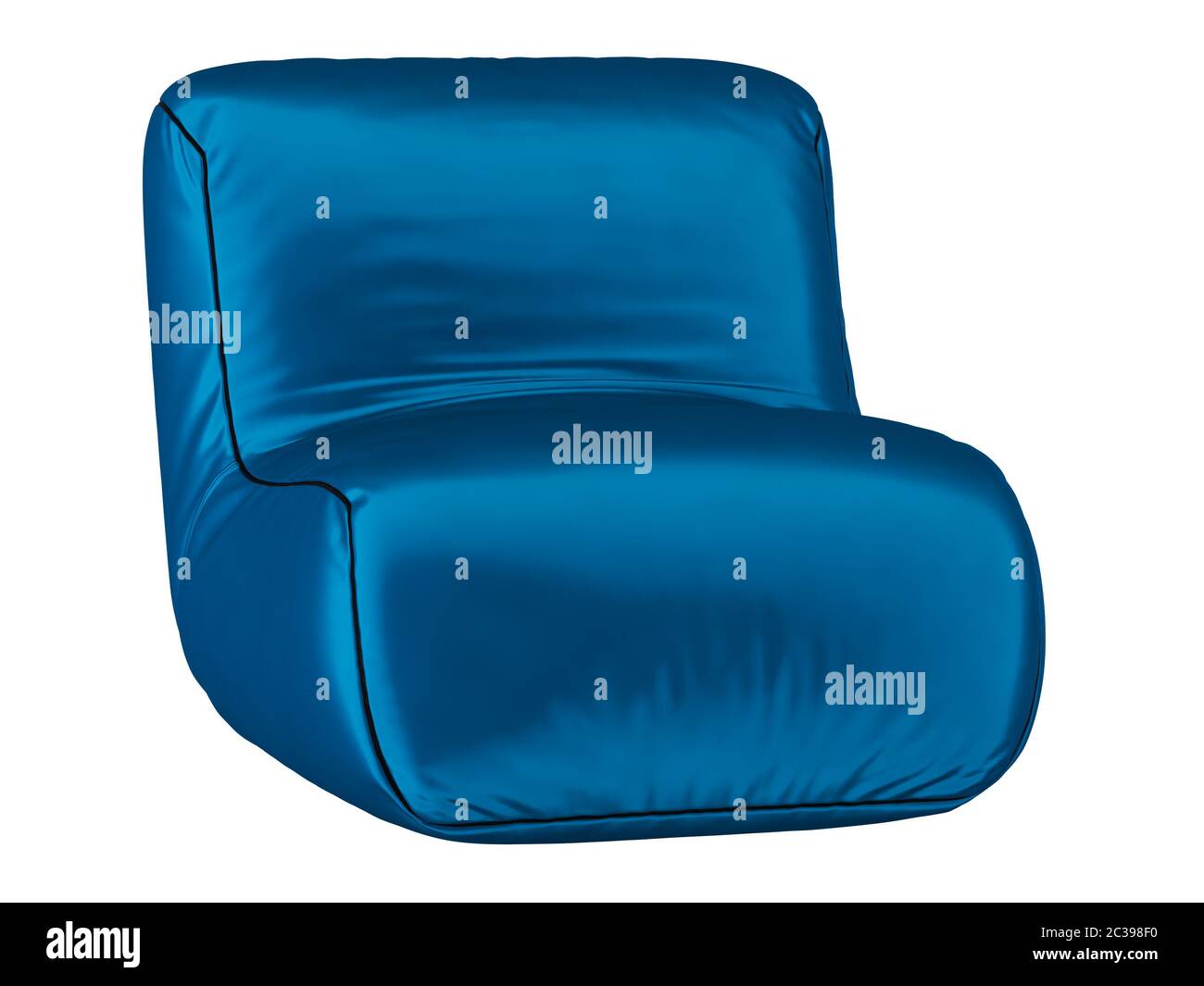 Chaise bleue douce en soie Banque D'Images
