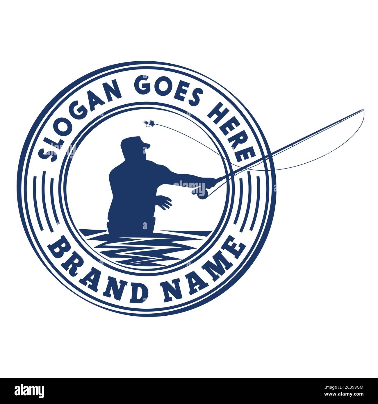 Logo pêche à la mouche. Vecteur et illustration. Illustration de Vecteur