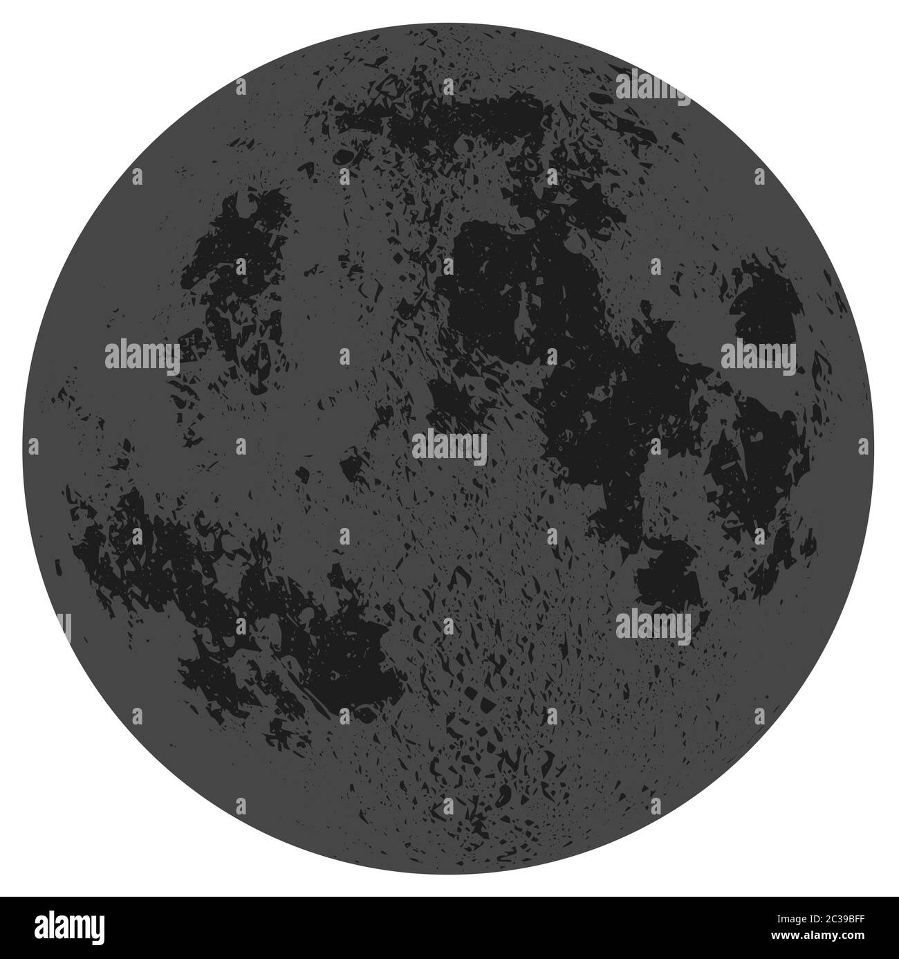 Une image de lune noire. Banque D'Images