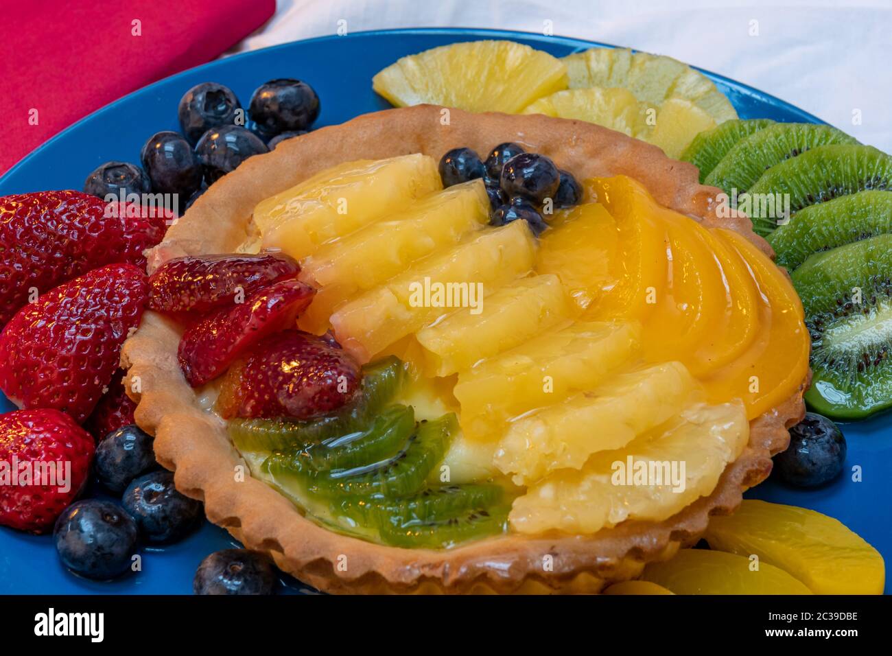 des fruits frais exquis pour un gâteau ou une salade au moment du dessert Banque D'Images