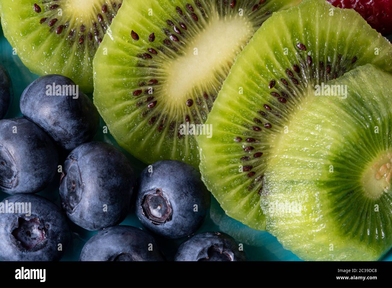 des fruits frais exquis pour un gâteau ou une salade au moment du dessert Banque D'Images