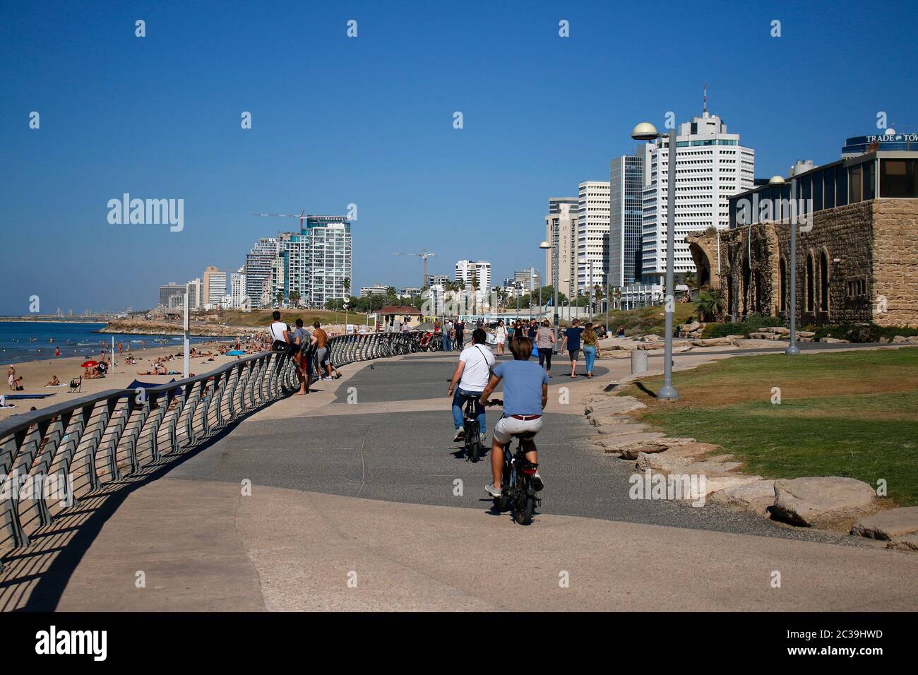 Strandpromenade 48, Tel Aviv, Israël/ plage, mer Méditerranée, Tel Aviv, Israël (nur für redaktionelle Verwendung. Keine Werbung. Referenzdatenbank : ht Banque D'Images