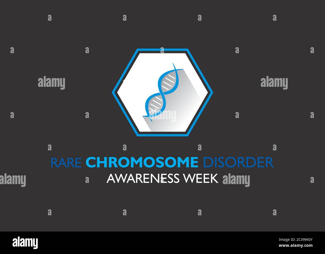 illustration vectorielle créative de la semaine de sensibilisation au désordre chromosomique rare concept poster design Illustration de Vecteur