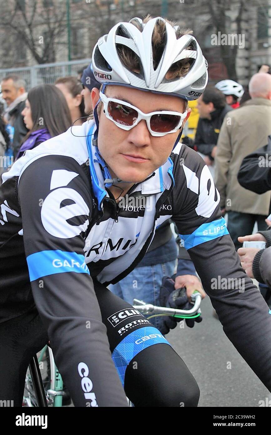 Heinrich Haussler de l'équipe Garmin - Cervelo pendant la Milan san Remo 2011, course cycliste, Milan - San Remo (298 km) le 22 mars 2011 à Milan, Italie - photo Laurent Lairys / DPPI Banque D'Images