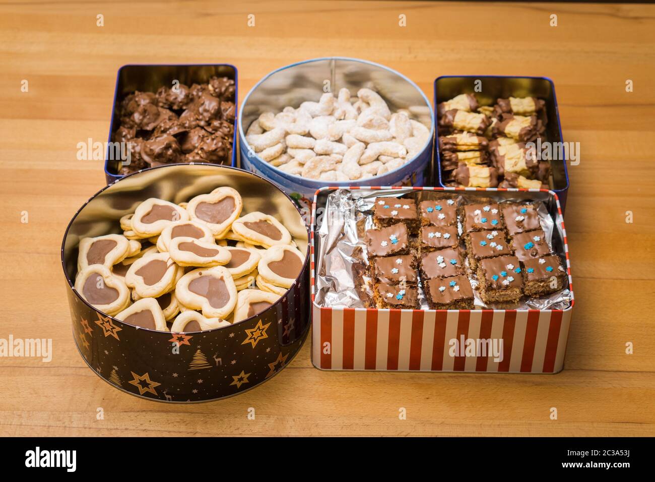 Journée de production de biscuits de Noël Banque D'Images