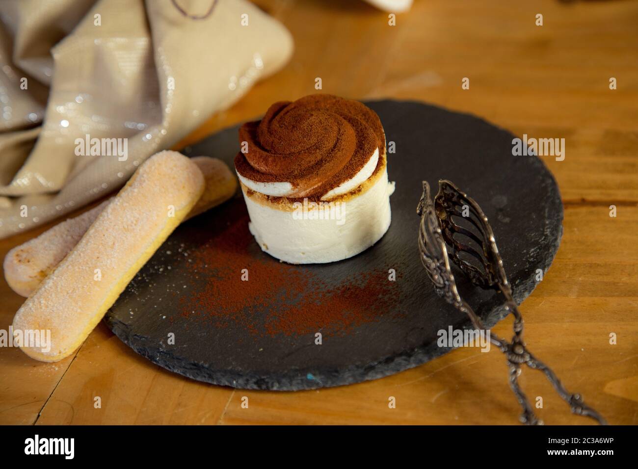 Dessert Tiramisu Banque D'Images