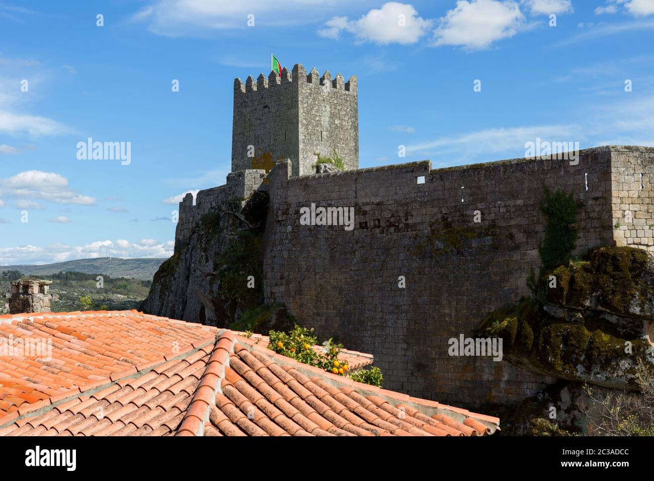 Sortelha Château, village historique près de Covilha, Portugal Banque D'Images