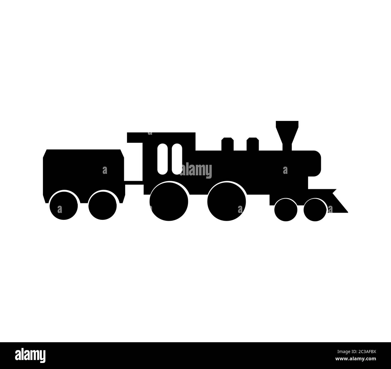 icône train illustrée dans le vecteur sur fond blanc Banque D'Images