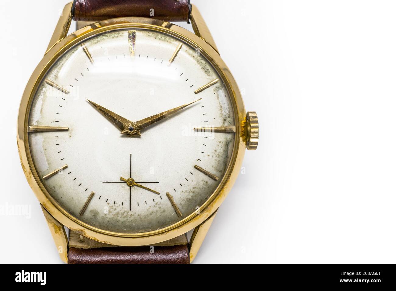 Montre Bracelet Vintage Femme NIVADA Dorée - Mécanique, Acier, Bon état D'usage
