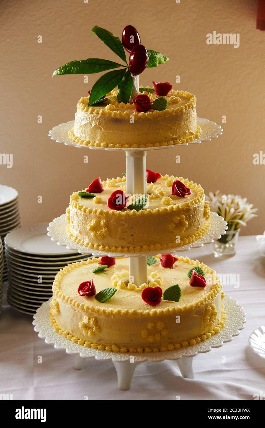 Dessert Gateau De Mariage Traditionnel Photo Stock Alamy