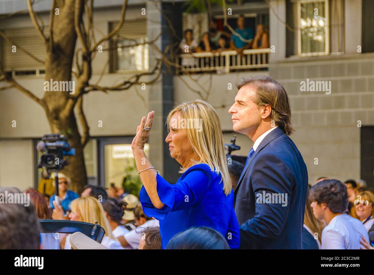 Président uruguayen à Assomption Parade, Montevideo, Uruguay Banque D'Images