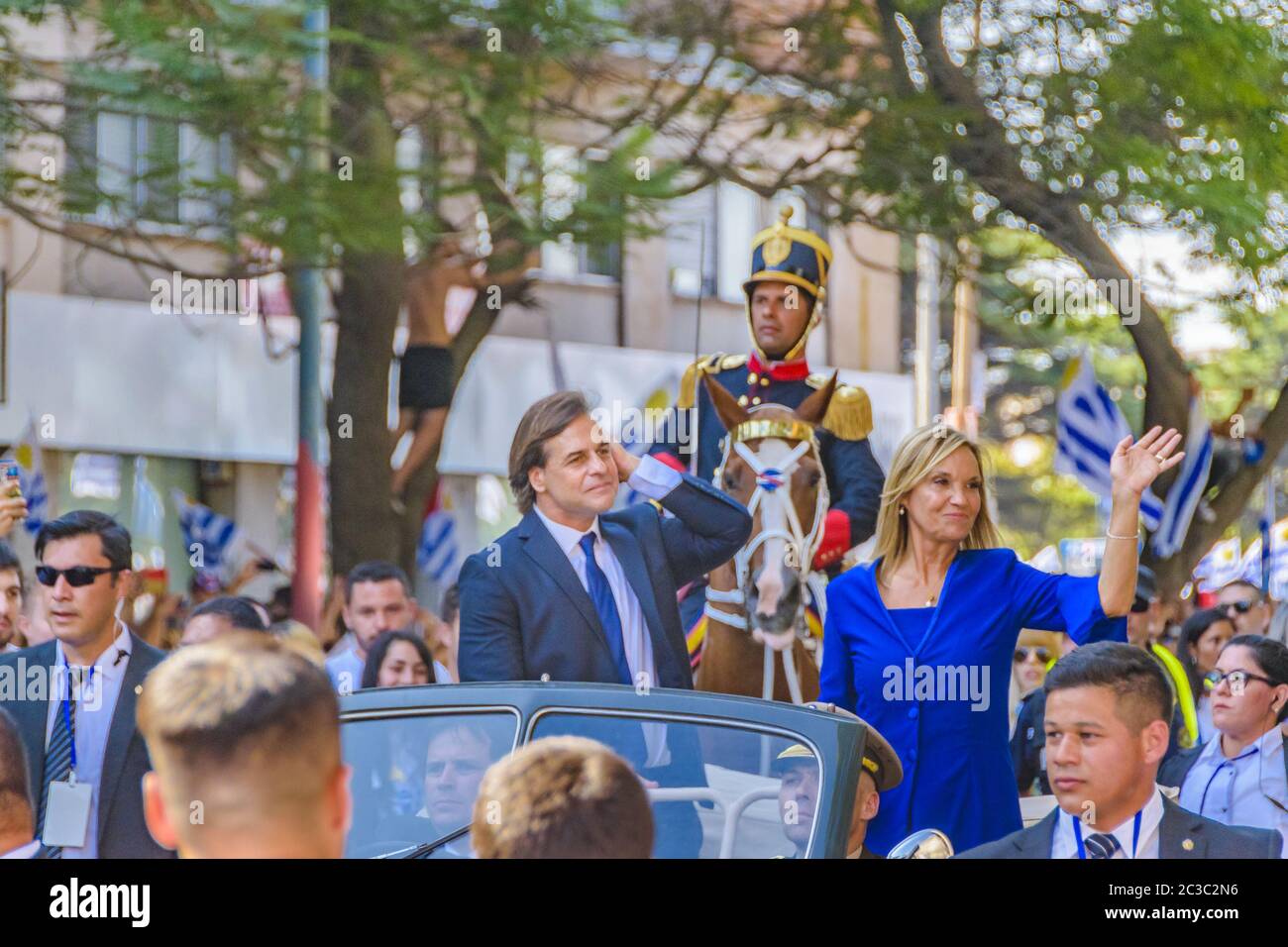 Président uruguayen à Assomption Parade, Montevideo, Uruguay Banque D'Images