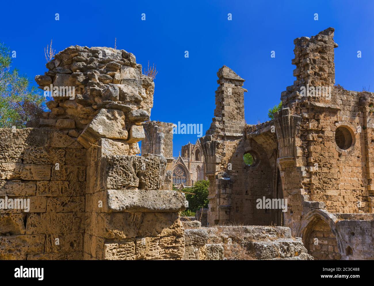 Ruines dans la vieille ville de Famagousta - Nord de Chypre Banque D'Images