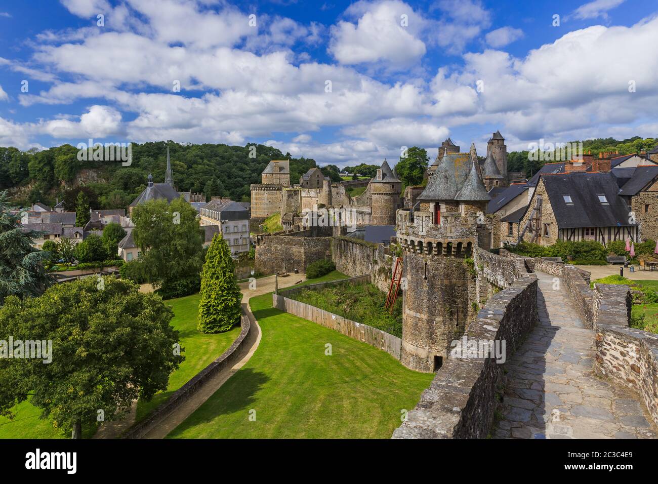 Château de Fougères, en Bretagne France Banque D'Images