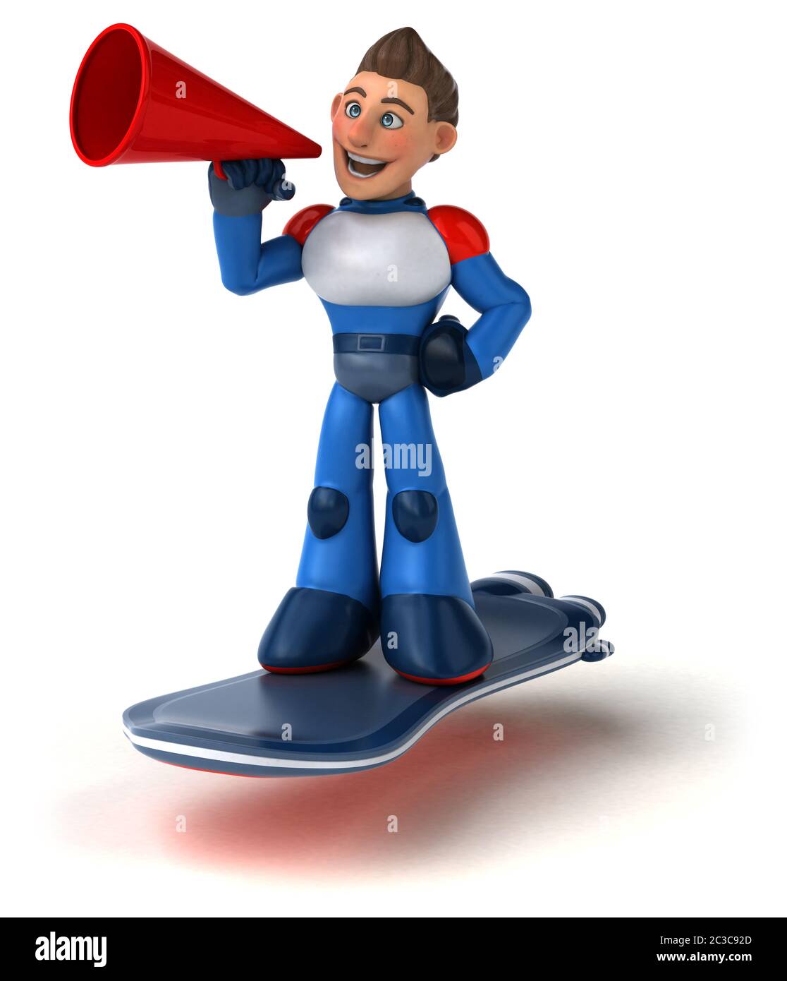 Fun super-héros moderne - vol 3D Illustration Banque D'Images
