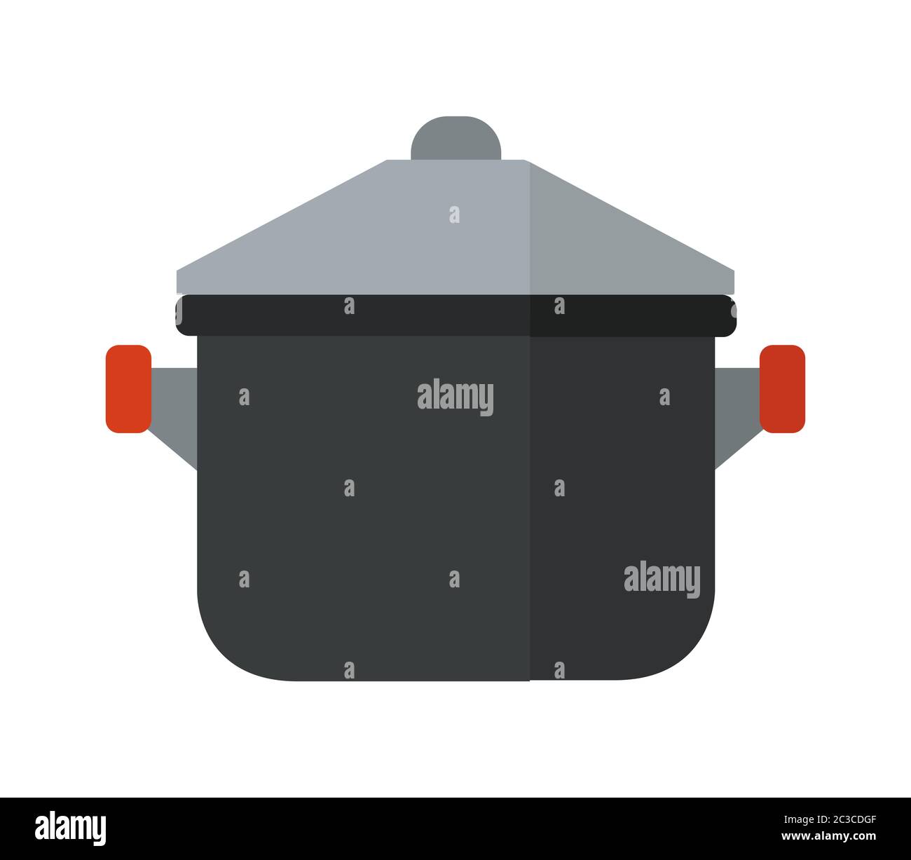 icône du pot de cuisine illustrée sur fond blanc Banque D'Images