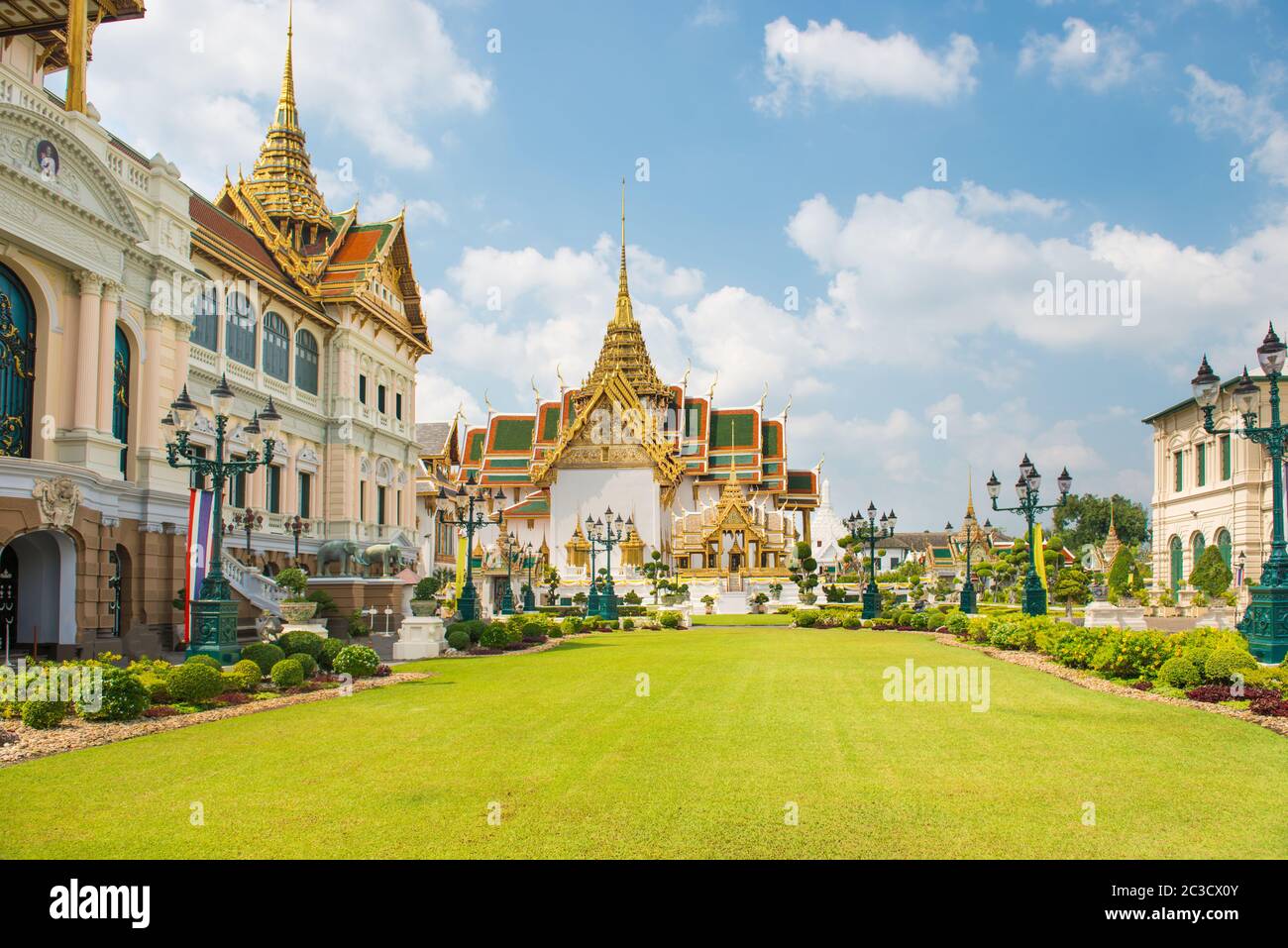 Vue sur le complexe du Grand Palace à Bangkok Banque D'Images