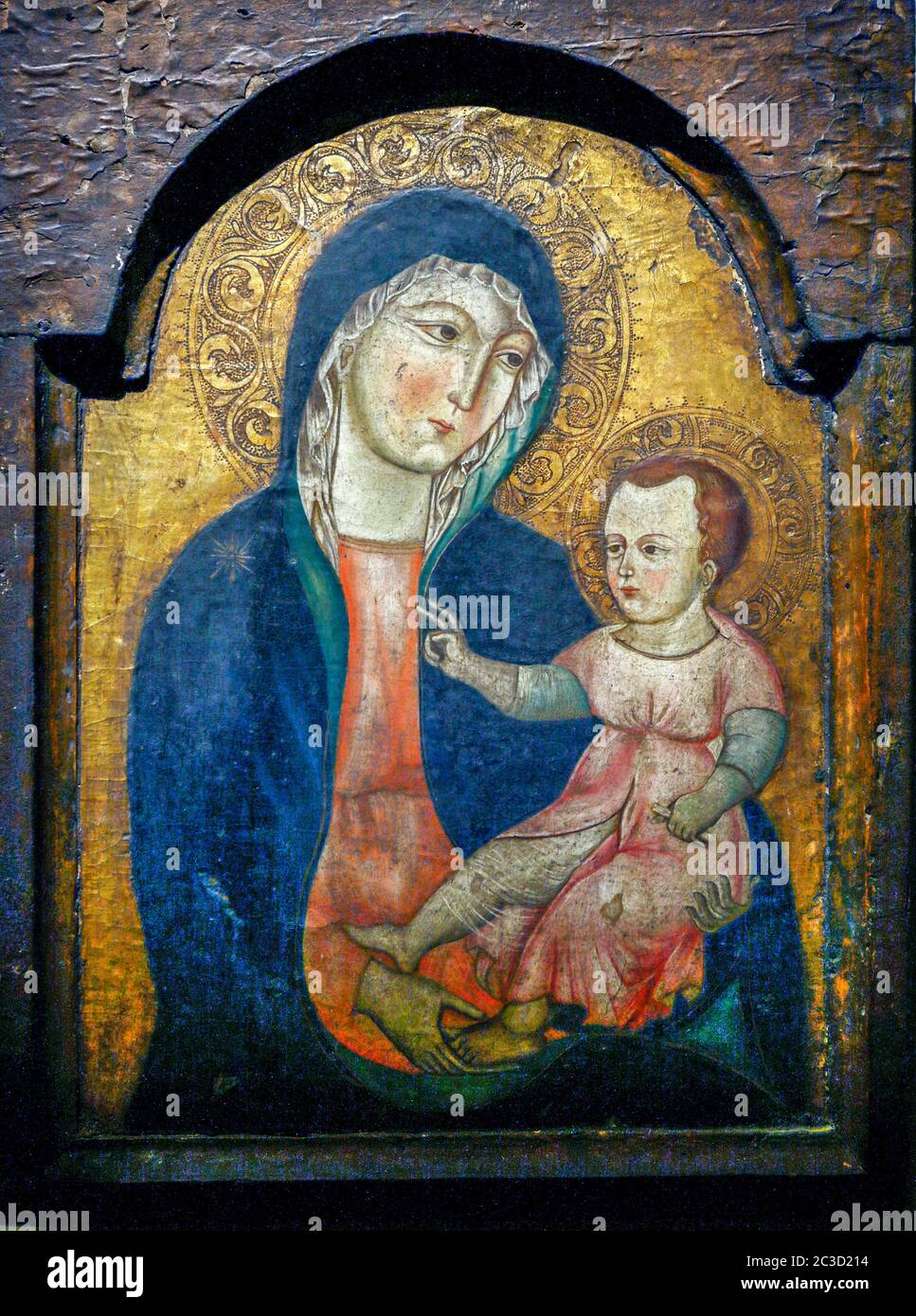 Italie Emilia Romagna Guastalla - Galerie de photos de la bibliothèque Maldotti - Madonna avec enfant Banque D'Images