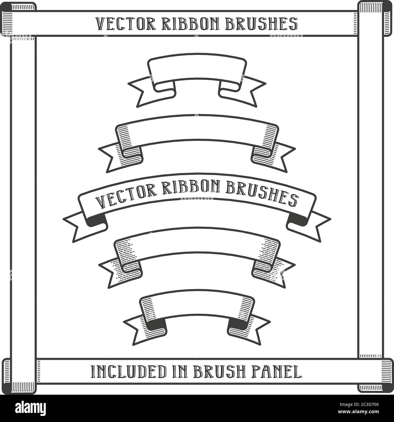 Formes vectorielles en ruban héraldique vintage Illustration de Vecteur