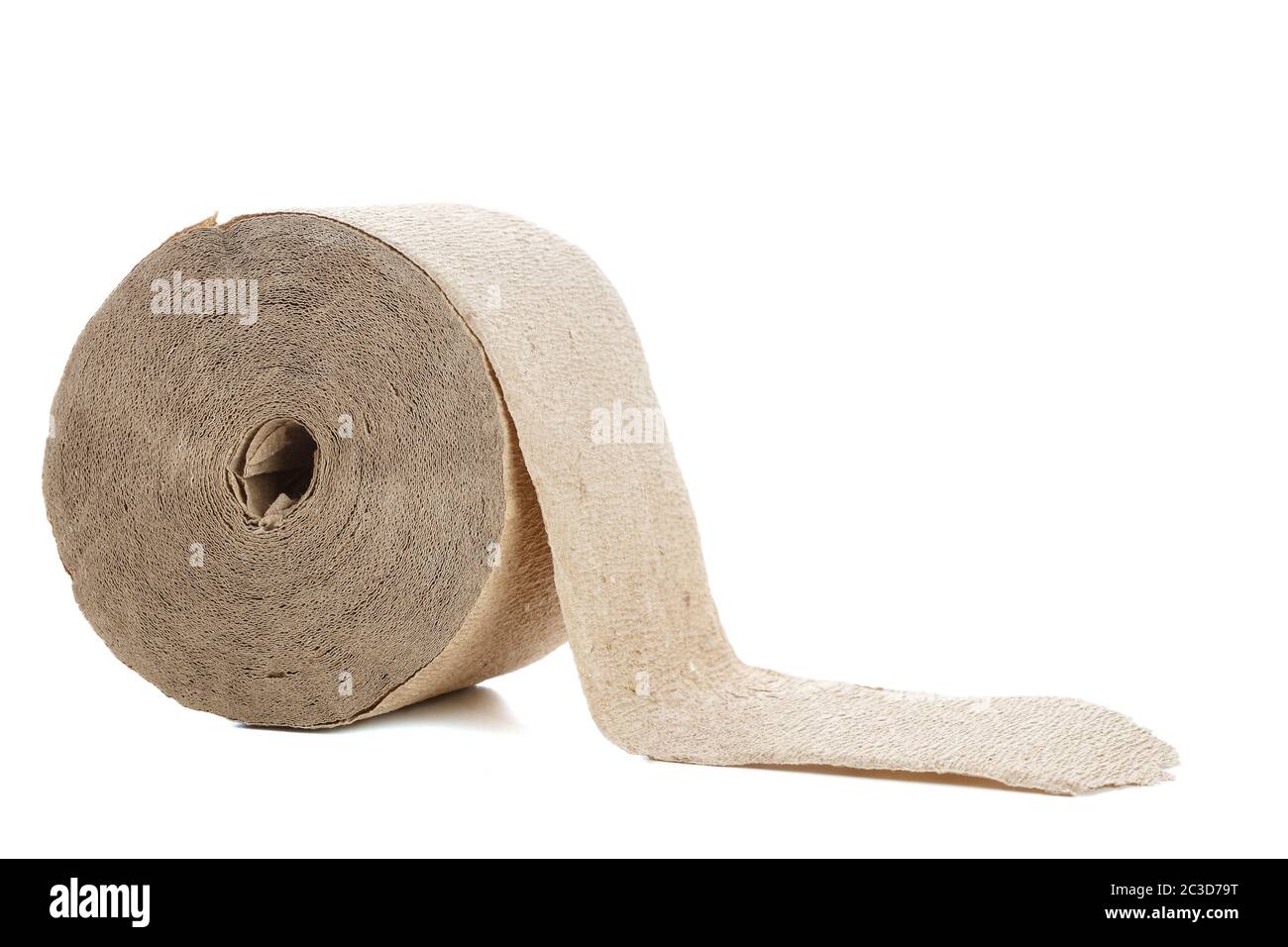 papier toilette non clarifié fait de papier grossier non traité ou de carton . option écologique bon marché pour les pays pauvres Banque D'Images