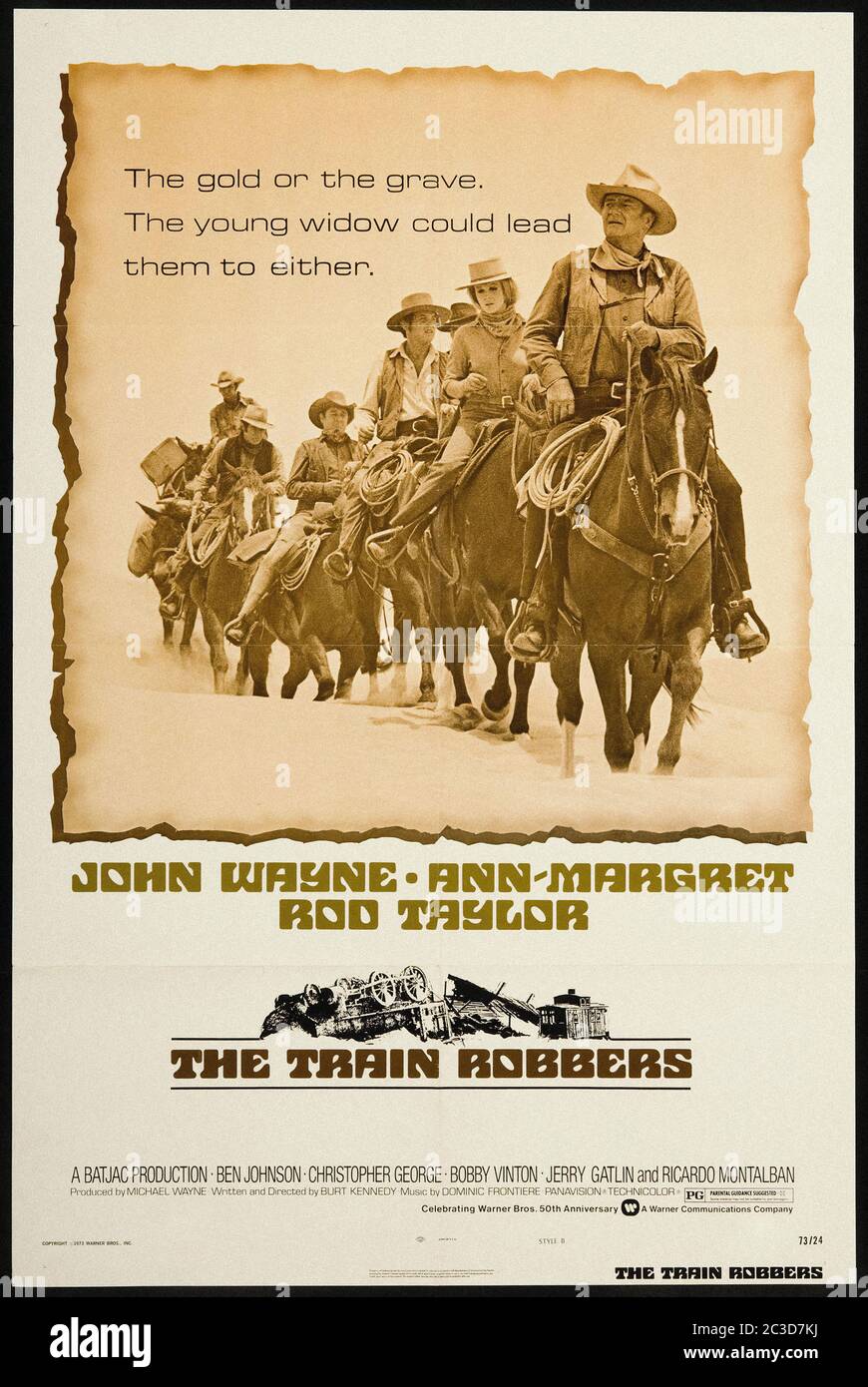 The train Robbers - affiche de film ancien Banque D'Images
