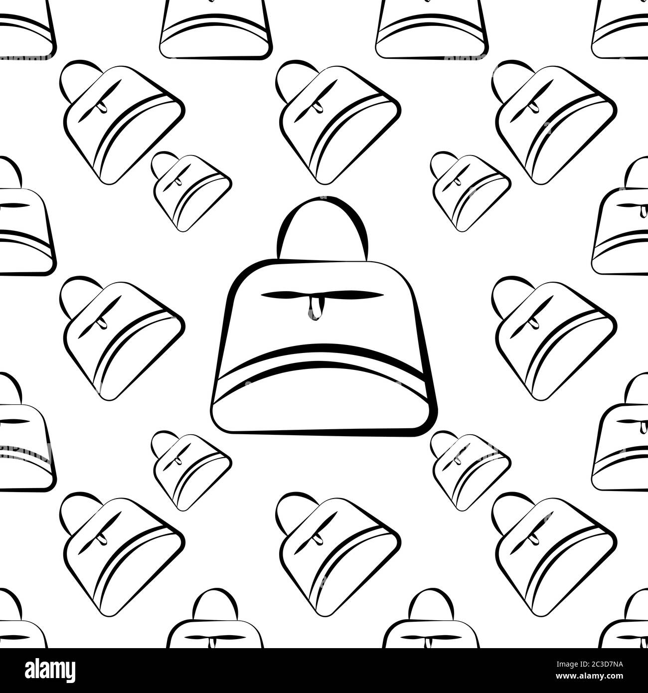 Sac à main Icon sans couture motif, sac à main Design Vector Art Illustration Illustration de Vecteur