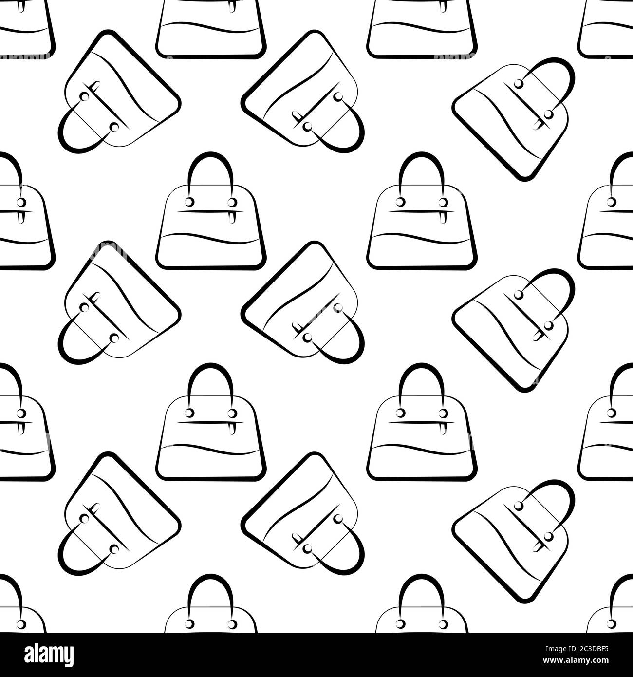 Sac à main Icon sans couture motif, sac à main Design Vector Art Illustration Illustration de Vecteur
