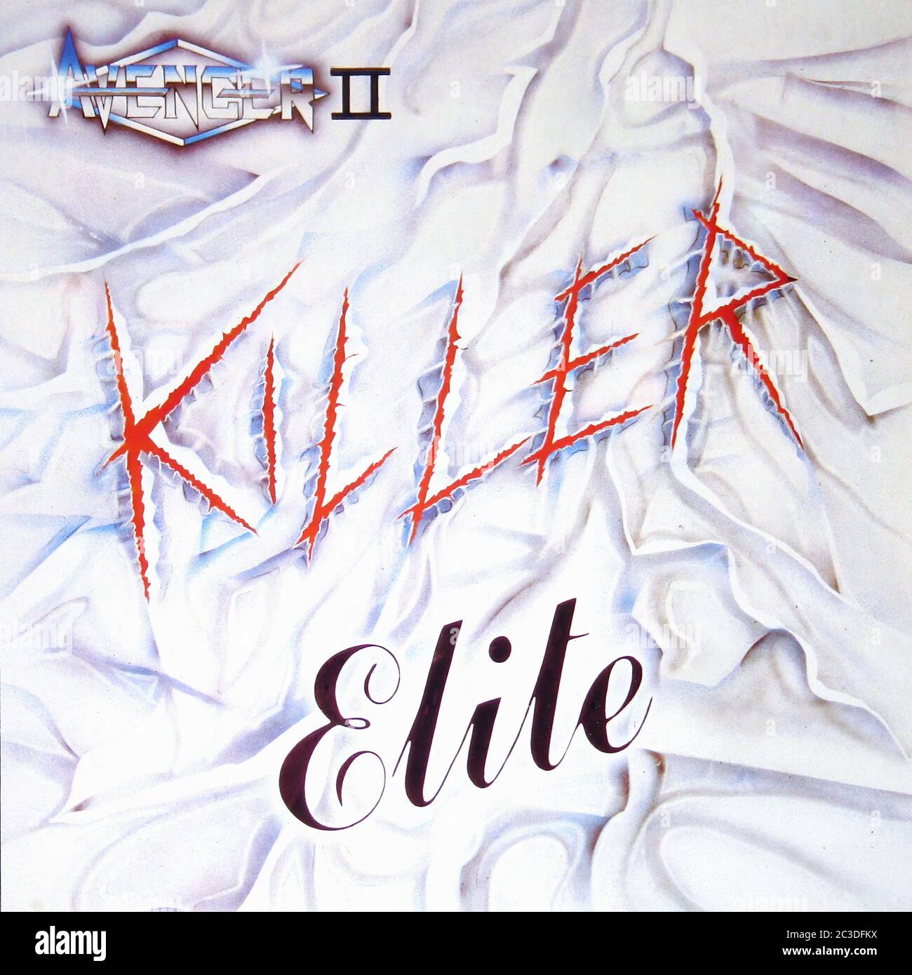 AVenger Killer Elite NWOBHM - Vintage 12'' vinyle LP couverture Banque D'Images
