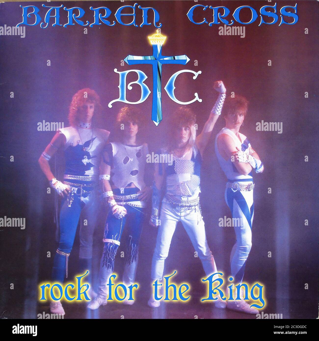 BARREN CROSS ROCK POUR LE KING STAR GONG - VINTAGE 12'' LP VINYLE COUVERTURE Banque D'Images