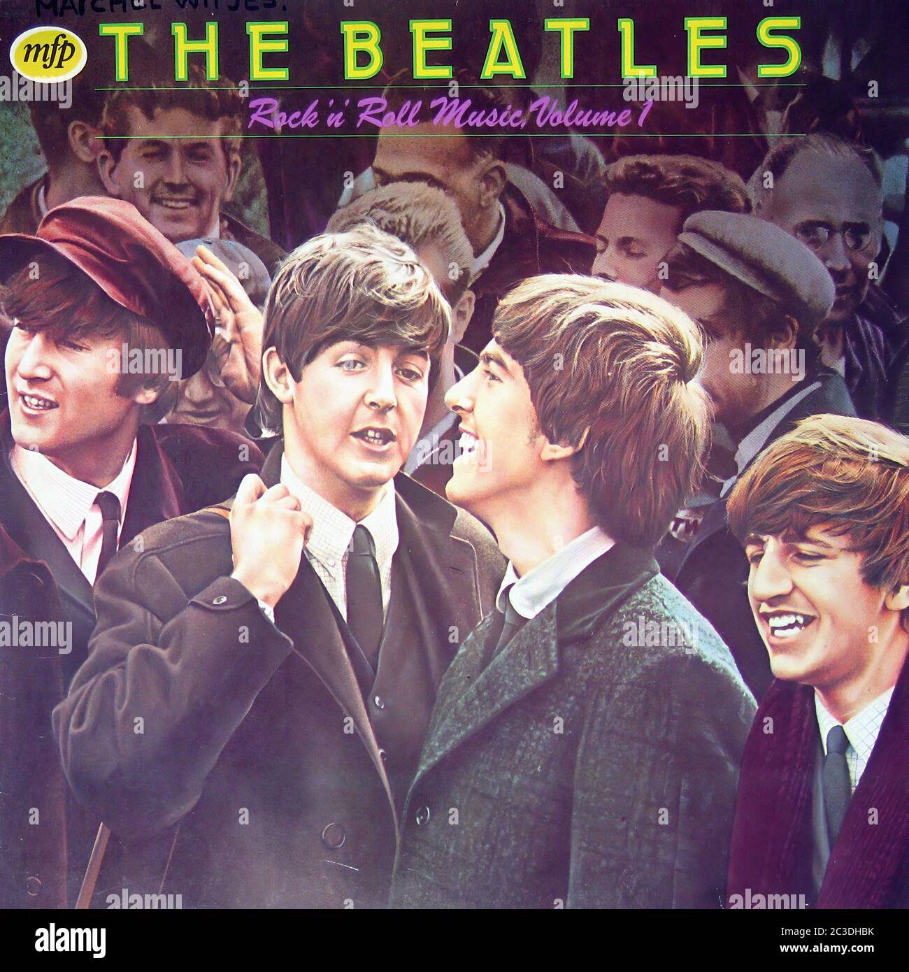 Beatles Rock and Roll Music - Vintage 12'' vinyle LP 01 couverture Banque D'Images