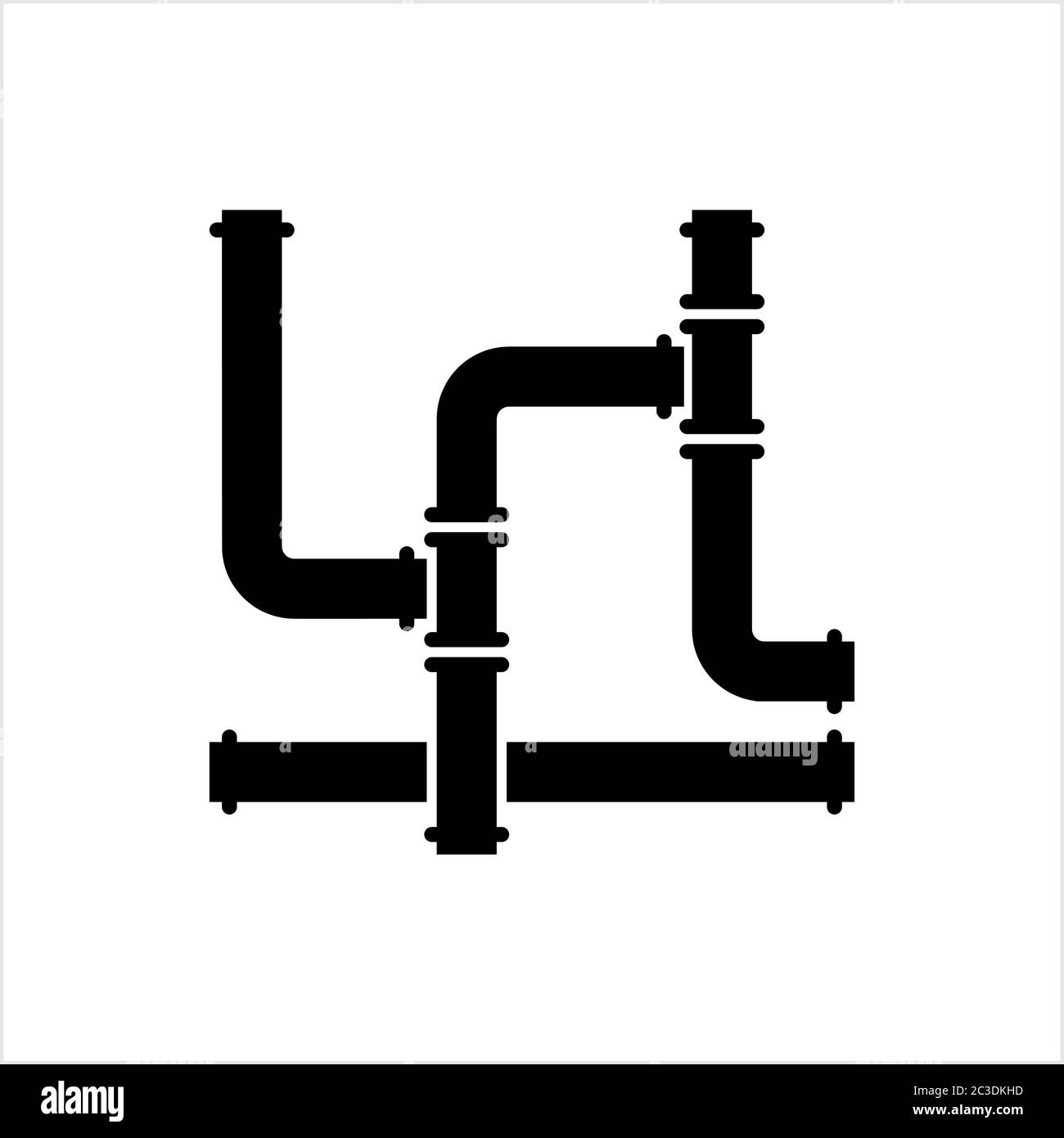 Icône de tuyau, icône de raccord de tuyau, eau, gaz, conduite d'huile,  tuyauterie Illustration vectorielle Image Vectorielle Stock - Alamy