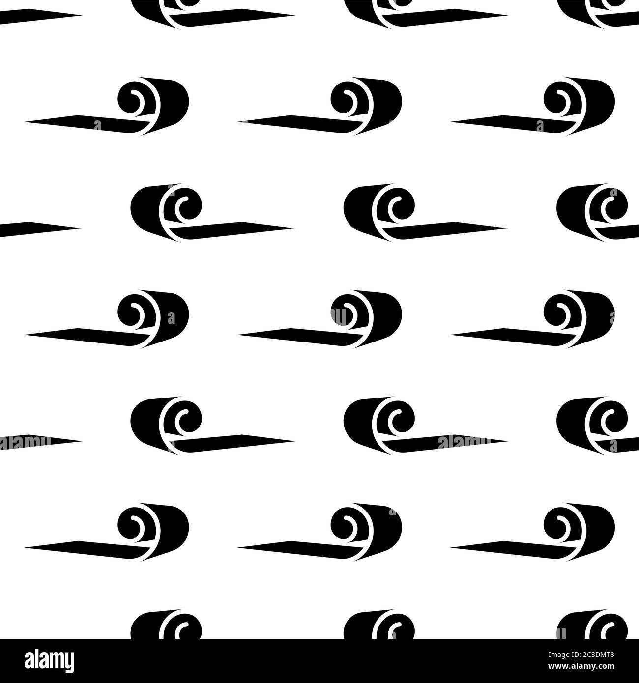 Icône de rouleau Schéma sans couture, tapis, tapis, tapis ou rouleau de papier icône de tout, illustration d'art vectoriel Illustration de Vecteur