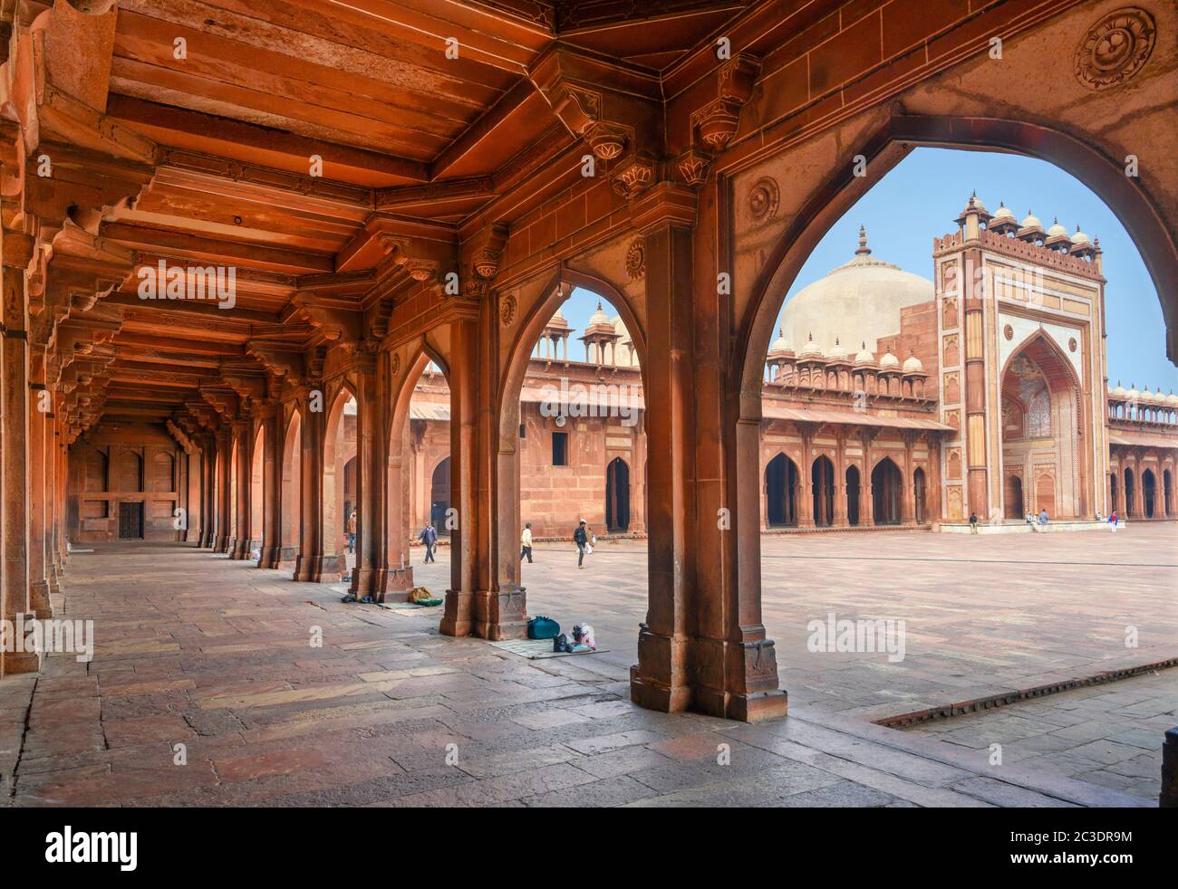 JAMA Masjid à Fatehpur Sikri, district d'Agra, Uttar Pradesh, Inde Banque D'Images