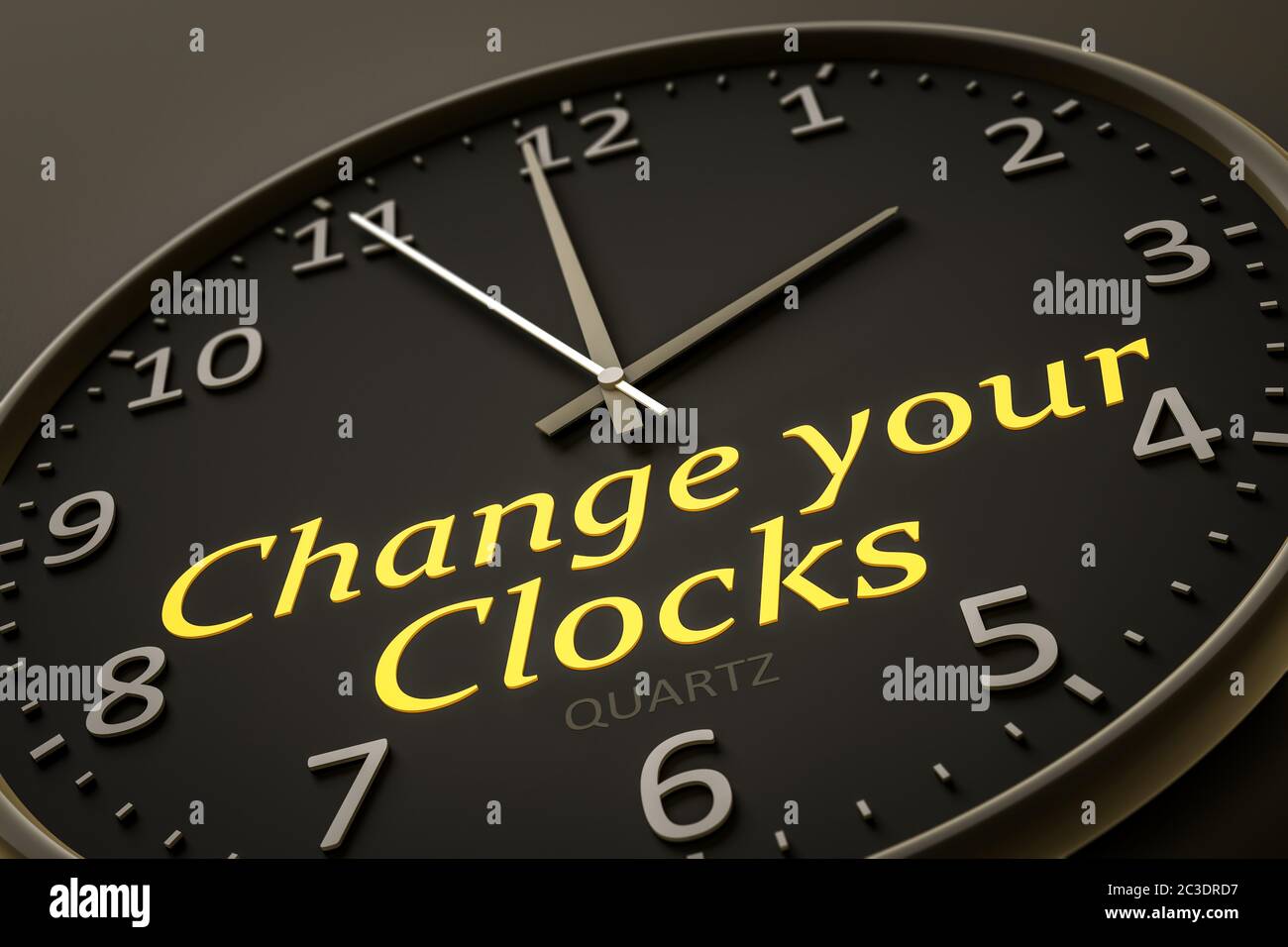 changez votre horloge moderne de style noir Banque D'Images