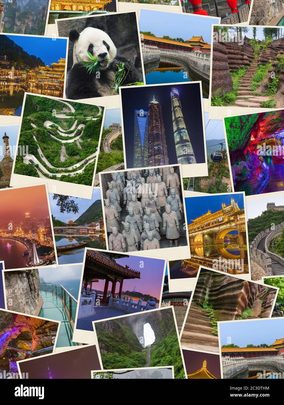 Collage d'images de la Chine (mes photos) - Voyage d'arrière-plan Banque D'Images